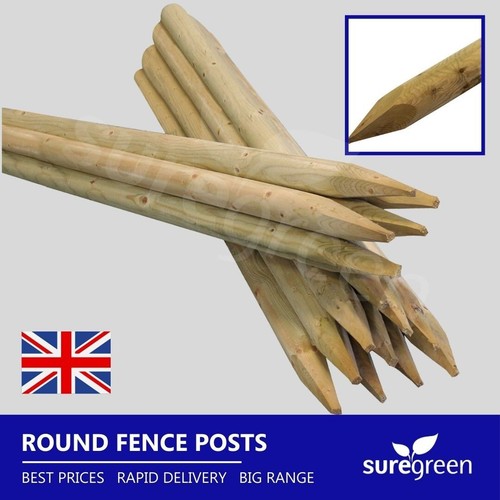 Round fence post 4m - |, 60mm