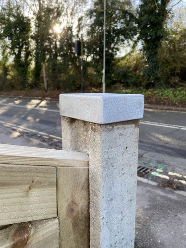 Concrete fence post - concrete, cap